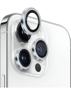 Etiget iPhone 13 Pro / 13 Pro Max Kamera Lens Koruyucu ''Safir Cam & Kolay Kurulum'' (Gümüş)