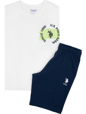 U.s. Polo Assn. Erkek Çocuk Beyaz Pijama Takım 50310813-VR013