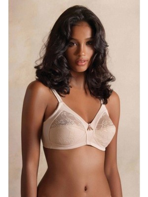 Kadın Ten Rengi Dantelli Balensiz Telsiz Toparlayıcı Minimiser Sütyen