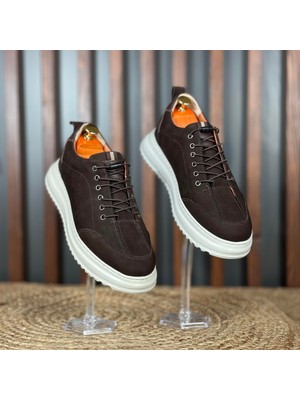 Iç Naturel Deri Dış Süet Ayakkabı M1217