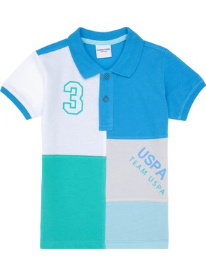 U.S. Polo Assn. Erkek Çocuk Turkuaz Polo Yaka Tişört 50300185-VR093