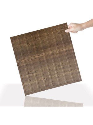 3 Boyutlu Duvar Paneli Kabartmalı Lambiri Desen Pvc 41X41 Cm/ 6 Adet /1 M² Antik