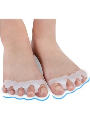 Jetfast Ayak 5 Parmak Ayırıcı Makaralı Gömlek Silikon Bunyon Gece Aparatı 1 Çift