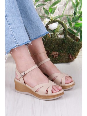 Fort 02 Ceyn Anatomik Rahat Hafif Dolgu Topuk Kadın Sandalet