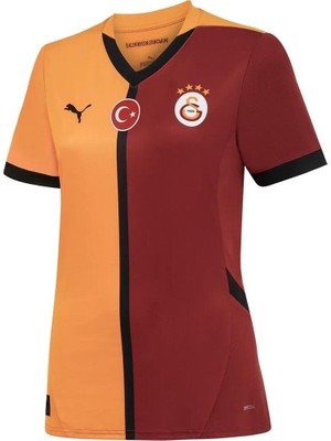 Puma Galatasaray 2024/25 Kadın Kırmızı Futbol Forması 77965601 Sarı - Kırmızı Renkli Tasarım