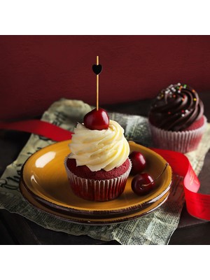 Alenked Bambu Siyah Maça Kürdan 12 cm - 50 Adet