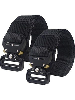 NKY Store Taktik Askeri Kemer - Ayarlanabilir Metal Toka, Dayanıklı Naylon, Outdoor ve Günlük Kullanım Için