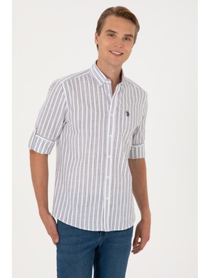 U.s. Polo Assn. Erkek Lacivert Gömlek Desenli 50306339-VR033