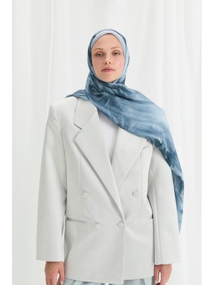 Cs Camellia Scarf Velvet Kraş Şal - Indigo