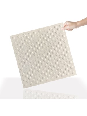 3 Boyutlu Duvar Paneli Kabartmalı Puantiye Desen Pvc 41X41 Cm/ 6 Adet /1 M² Beyaz Huş