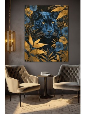 Özkacar Group Gökyüzü Rengi Olan Leopar Kanvas Tablo Ev Dekarasyon Hediyelik Duvar Süsü Ölçü Seçmeyi Unutmayınız : )