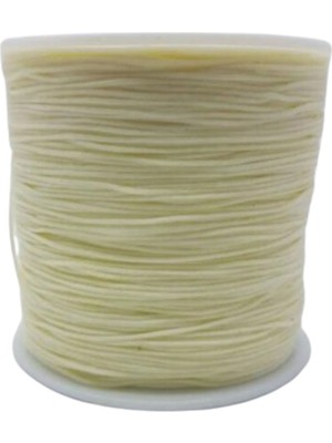 Paraşüt Ipi, Bileklik-Kolye Örgü Ipi 1 mm 50 Metre Krem