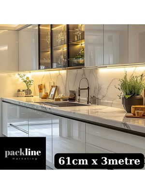 Packline Marketing Açık Gri Dolap Kaplama Folyosu 61CM x 1metre