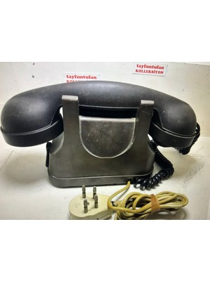 1950 Ler Bakır Gövdeli Bakalit Kasalı Rtt Belçika Üretimi Antika Telefon Yaklaşık 3 kg Ağırlığında
