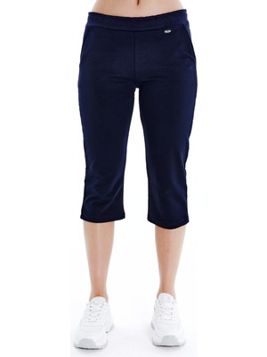 Kadın Lacivert Kapri Büyük Beden Eşofman ALTI-K225