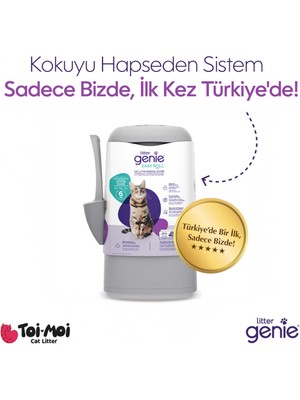 Yeni Nesil Ultra Koku Önleyici Kedi Kumu Çöp Kovası, Hediye Yedek Poşet