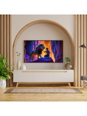 Hayvan Figürlü Sahip ve Aslan I Pvc 60X90 cm Çerçevesiz Tablo 48