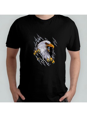 Pixxa Kartal Eagle Unisex %100 Pamuklu Bisiklet Yaka T-Shirt Model 3