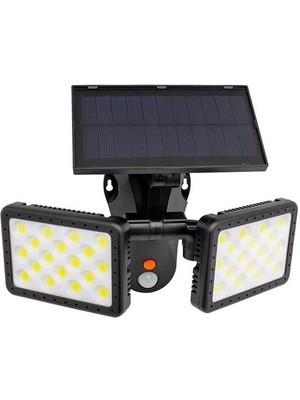 Sensörlü 36 Cob Ledli Solar Aydınlatmalı Duvar Lambası W770B