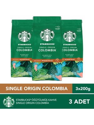Starbucks Single Origin Colombia Öğütülmüş Kahve 3X200 gr