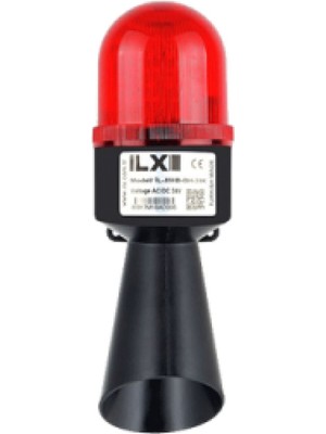 Ilx İL-XEMB-B-22K ,48V..220VAC/DC 130DB Sabit Işık/ses Kırmızı Tepe Lamba