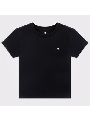 Converse Slim Fit Kadın Siyah T-Shirt