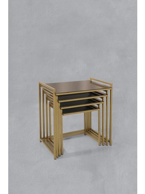 Gold Cam - Tepsi Model  4 Lü Zigon Sehpa Zigon