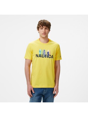 Nautica Erkek Sarı Regular Fit T-Shirt