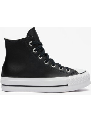 Converse Chuck Taylor All Star High Lift Platform Deri Unisex Siyah Sneaker
