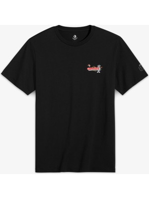 Converse x Tom & Jerry Unisex Siyah T-Shirt