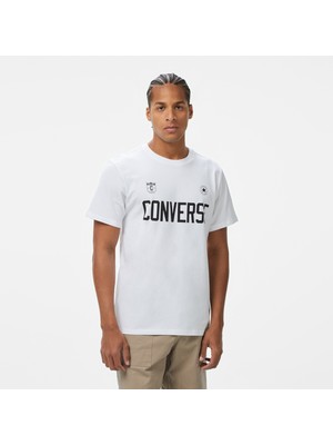Converse Retro Chuck Soccer Erkek Baskılı Beyaz T-Shirt