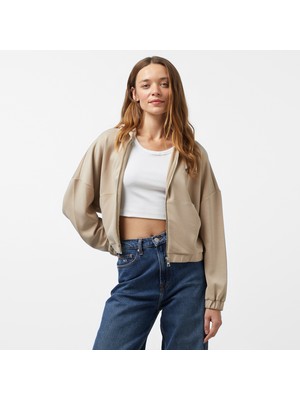 Nautica Kadın Bej Regular Fit Sweatshirt