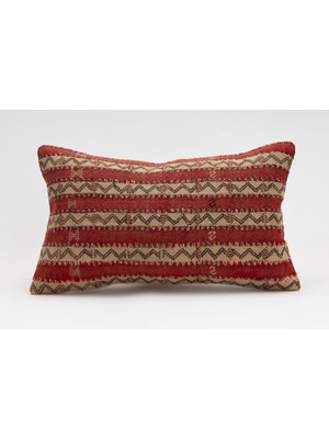 Kilim Wholesale El Yapımı Kilimden Yapılmış Vintage Kırlent Kılıfı, Yün, 30X50 cm