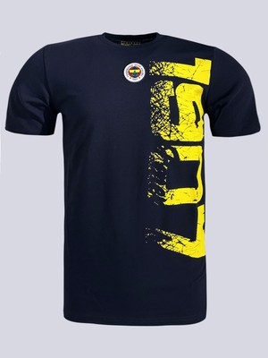 Fenerbaçhe Lisanslı 1907 Yazılı Lacivert Unisex Tişört