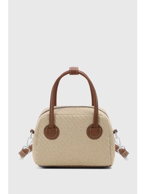 Housebags El Ve Omuz Hasır Vintage Çok Yönlü Pu Deri Çapraz Askılı Çanta 275