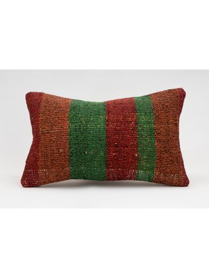 Kilim Wholesale El Yapımı Kilimden Yapılmış Vintage Kırlent Kılıfı, Yün, 30X50 cm
