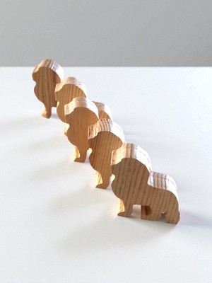 Ahşap 5li Aslan Oyuncak - Ahşap Oyuncak - Ahşap Aslan Oyuncak