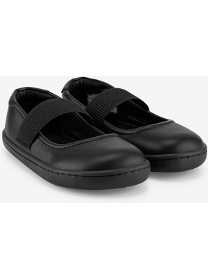 Hopfrög Smart Walker Mary Jane Havalı Siyah Barefoot Kız Babet Ayakkabı