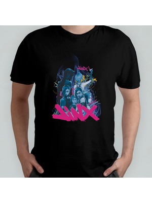 Pixxa Jinx Arcane Lol Unisex %100 Pamuklu Bisiklet Yaka T-Shirt Model 1