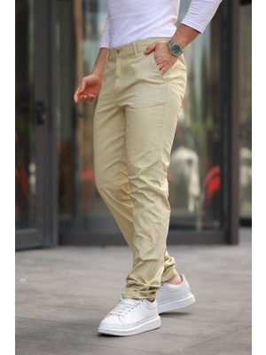 Martcini Erkek Rahat Keten Pantolon