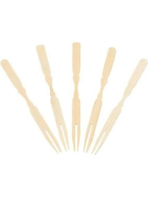 Dolphin Cips Çatalı 9 cm 100 Adet Bambu Kürdan Hamburger Pasta Kürdanı Süsü Bambu Çöp Şiş Yemek Kürdanı