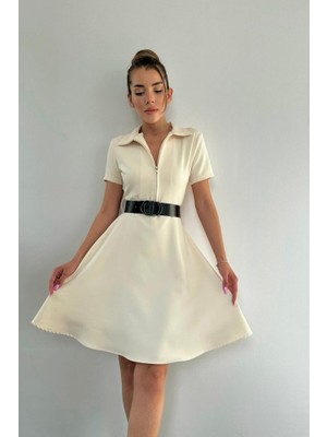 Kemik Kemerli Spor Elbise L-Kemik