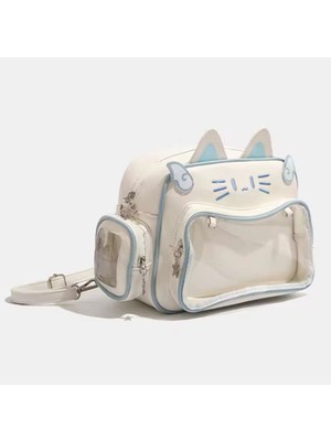 İta Bag Hello Kitty Cinnamoroll Sırt Çantası Omuz Çanta Kedi Kulaklı Kore Y2K Lüx Deri Kadın Genç Kız Çocuk