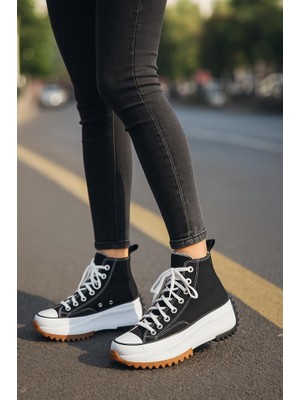 Kadın Genç Kız Çocuk Run Star Canvas Sneaker Spor Ayakkabı