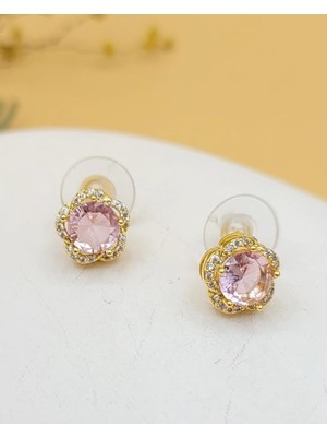 Florenta Işıltılı Pembe Küpe