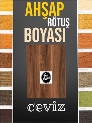 Ahşap Rötuş Boyası - Ceviz 25ML , Fırçalı Cam Şişede Mobilya Masa Sandalye Sehpa Çizik Onarıcı