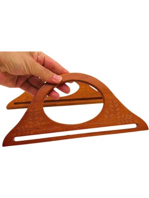 Angel Çanta Aksesuar  25X12  cm  Desenli  Ithal Ahşap Çanta Sapı