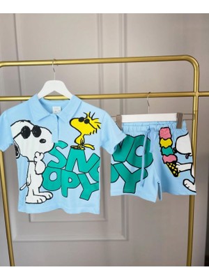 Monsterçocuk ~ Erkek Çocuk Snopy Polo Yaka Alt Üst Takım