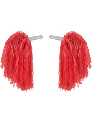 1 Çift ( 2 Adet ) Kırmızı Renk 23 Nisan Gösteri Ponponu (5047)