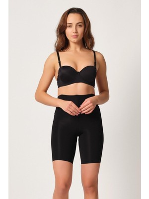 Siyah Mı Emay 2927 Bel Dekolteli Balenli Paçalı Lazer Korse